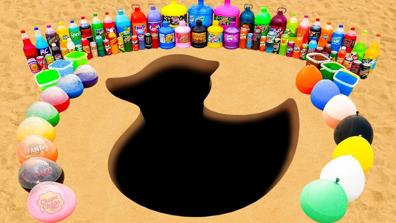 Огромное извержение зубной пасты из утки, гигантские воздушные шары из шариков Orbeez, гигантская...