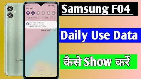 Samsung F04 me daily data usage show kaise kare// how to daily used data show in samsung f04 mobile