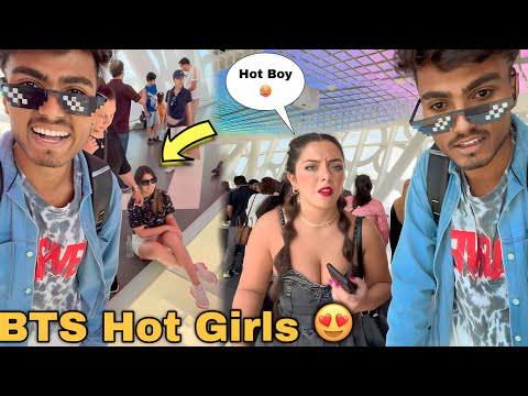 BTS Girls Reaction In Dubai 😍 ￼| Propse A Cute Girl 😋 | Tiger Kirar Vlogs