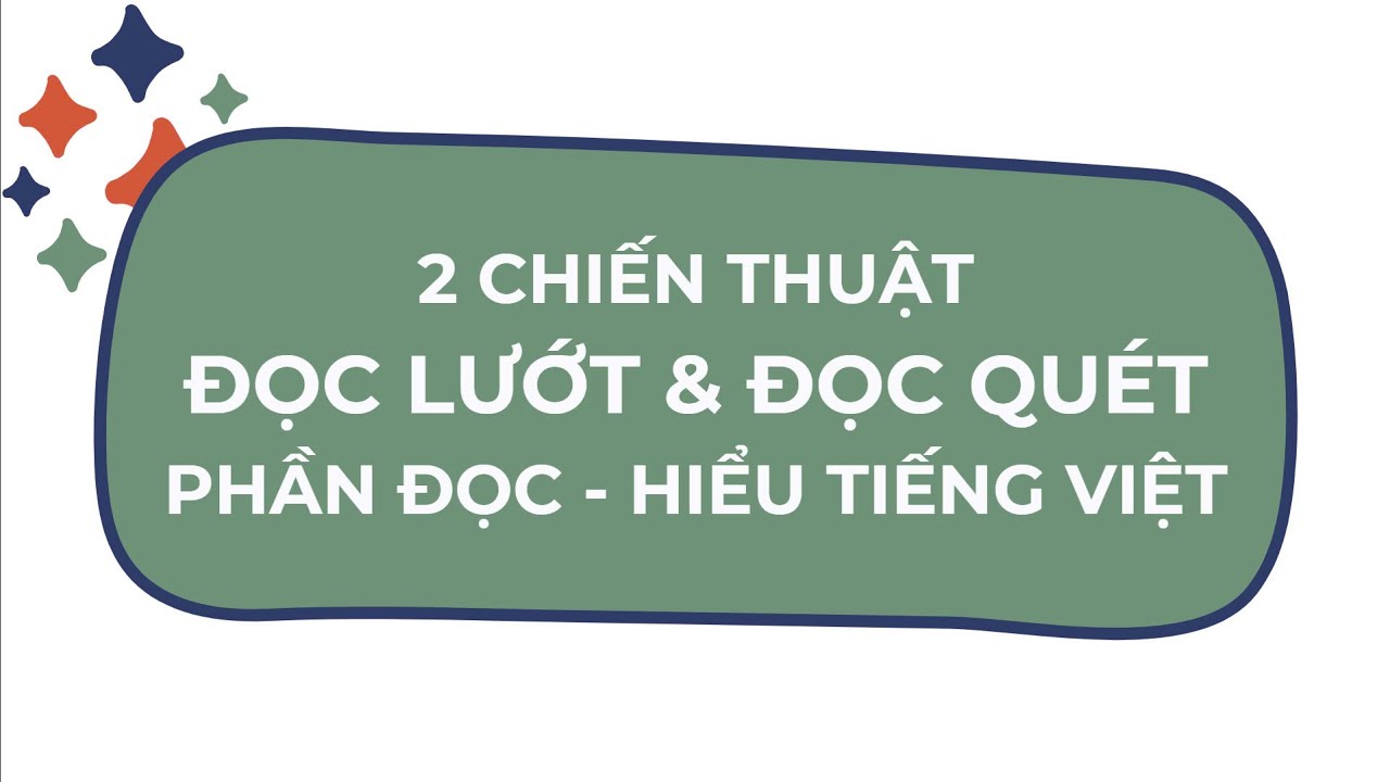 2 CHIẾN THUẬT GIẢI PHẦN ĐỌC - HIỂU TIẾNG VIỆT - ĐGNL ĐHQG-HCM | ĐỌC LƯỚT & ĐỌC QUÉT