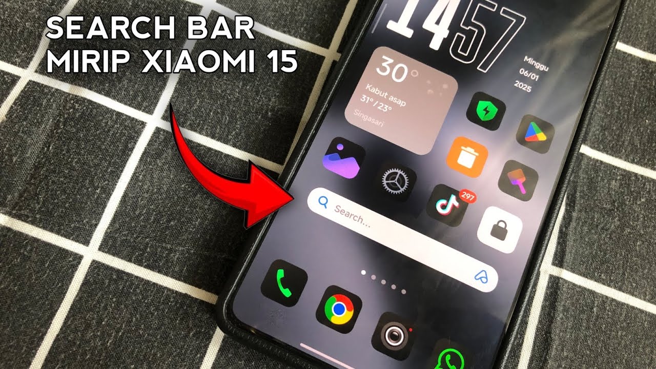 Cara Menambahkan Widget Search Bar Mirip Xiaomi China Di Hp Redmi HyperOS 2 - Tambah Estetik Cuy!!