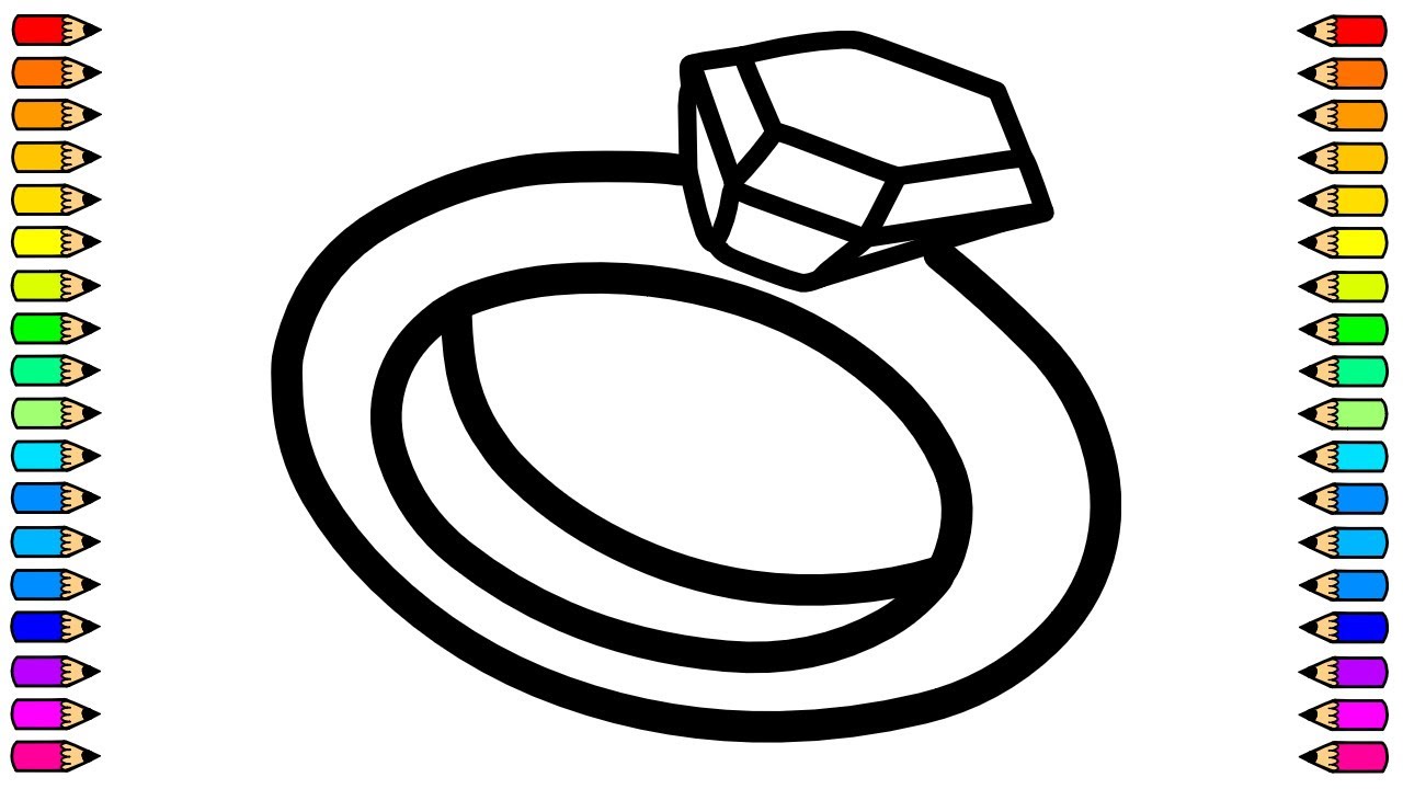 Cómo dibujar un ANILLO DE DIAMANTE 💍💎/ Dibujo de Anillo con Diamante ...
