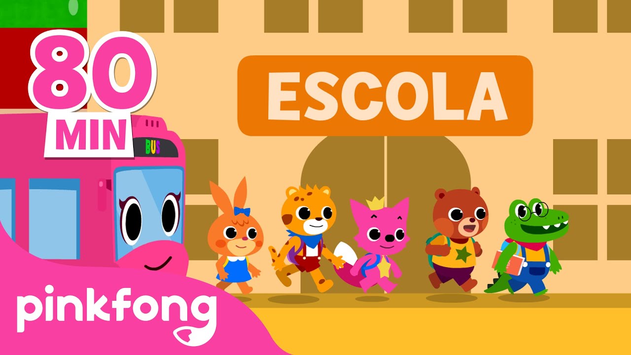 ✏️Vamos estudar com Pinkfong | Feliz Dia do Estudante | +Compilação | Pinkfong Canções para crianças