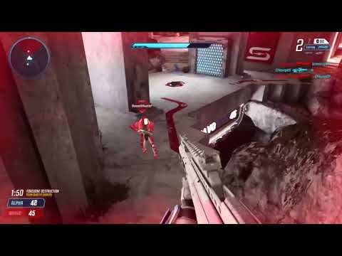 Splitgate aim assist: On vs. Off