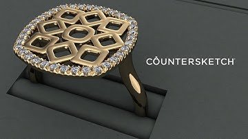 Geometric Halo Ring - CounterSketch