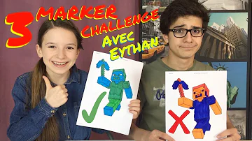 3 MARKERS CHALLENGE 2 ! LEVANAH VS EYTHAN // MINECRAFT