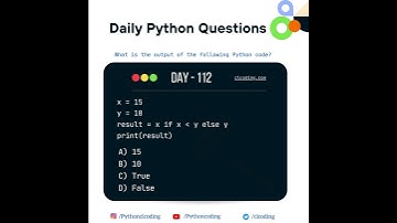 Python Coding challenge - Day 112 | What is the output of the following Python Code?  #codeing