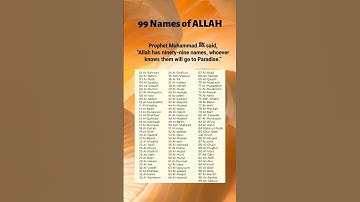 Thumbnail of 99 Names of ALLAH