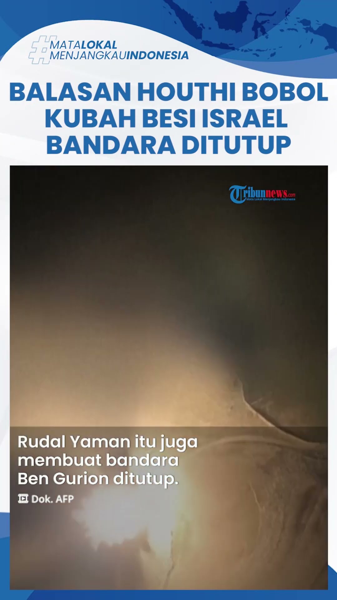 Houthi Balas Dendam! Rudal Palestine 2 Bobol Irone Dome, Bandara Tel Aviv Jadi Sasaran \u0026 Ditutup