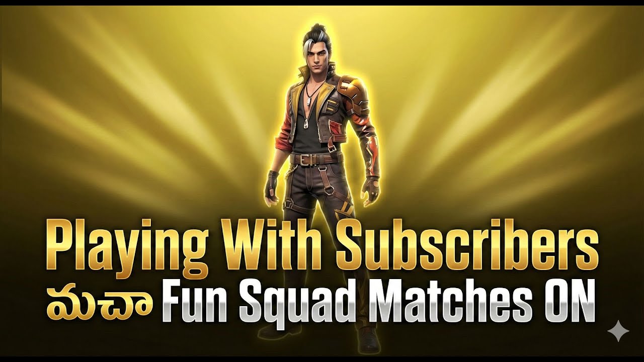 💥Free Fire Live Telugu |Playing With Subscribers | మచా Fun Squad ...
