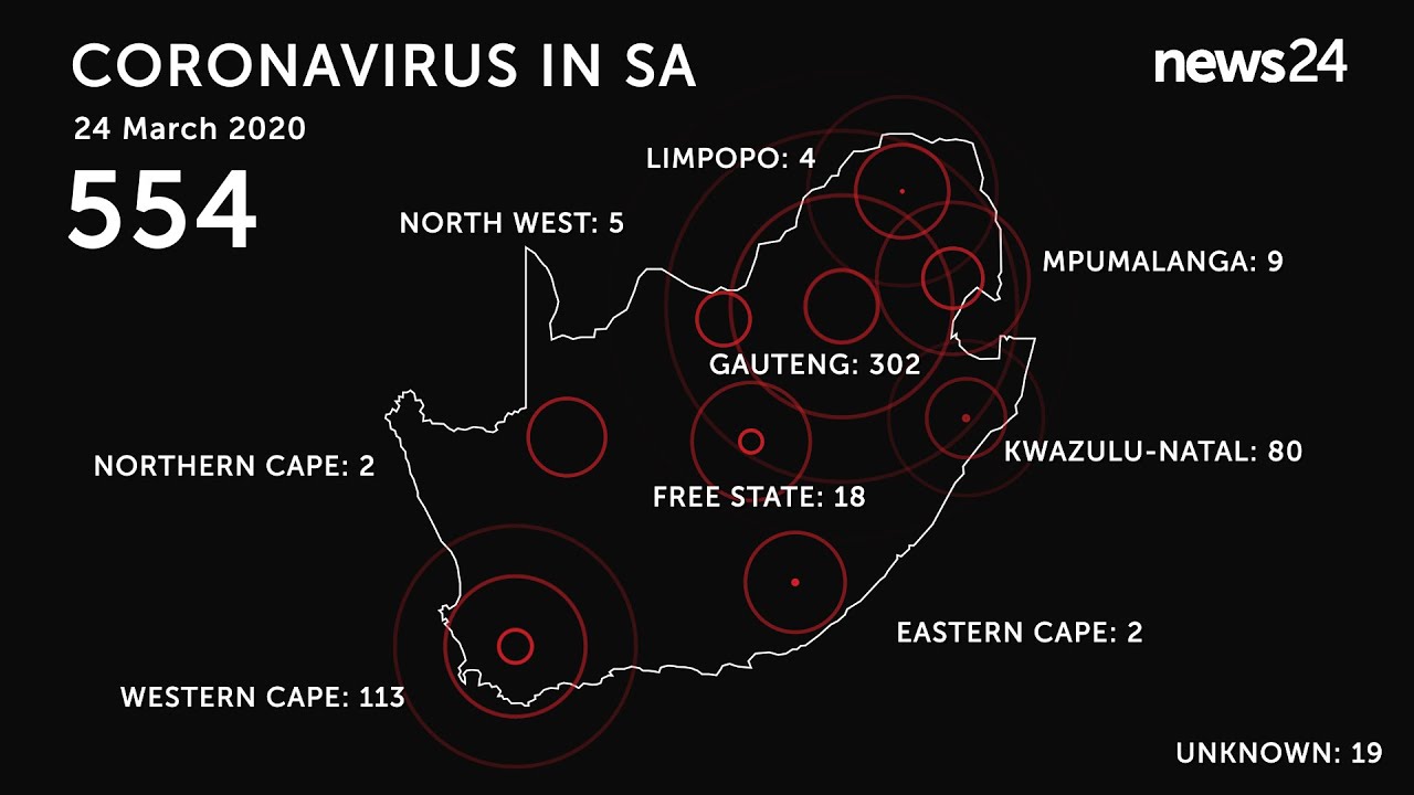 WATCH | 24 March: 554 confirmed cases of coronavirus recorded in South ...