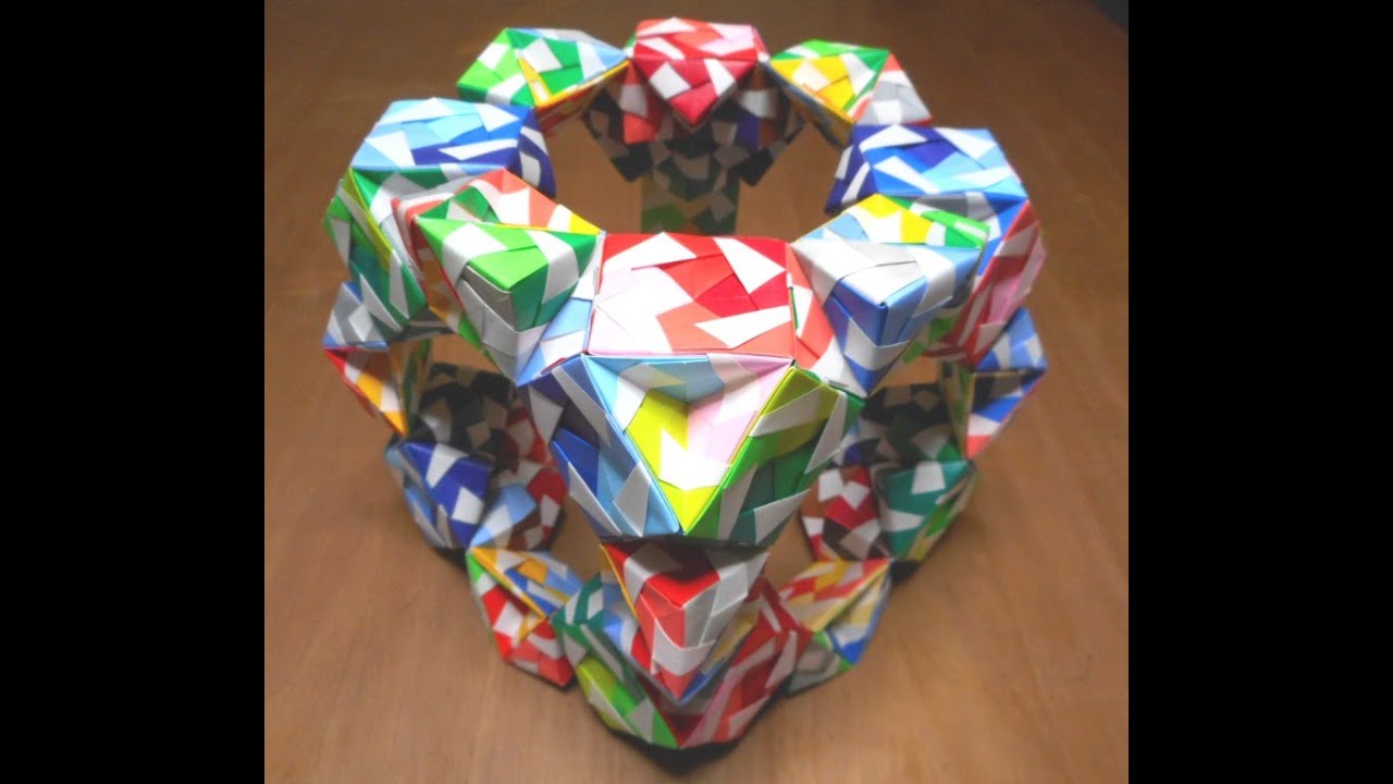 薗部式ユニット折り紙 斜方切頂立方八面体 【Modular Origami】