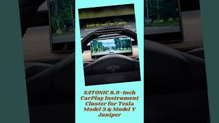 SATONIC 8.9-Inch CarPlay Instrument Cluster for Tesla Model 3 & Model Y Juniper