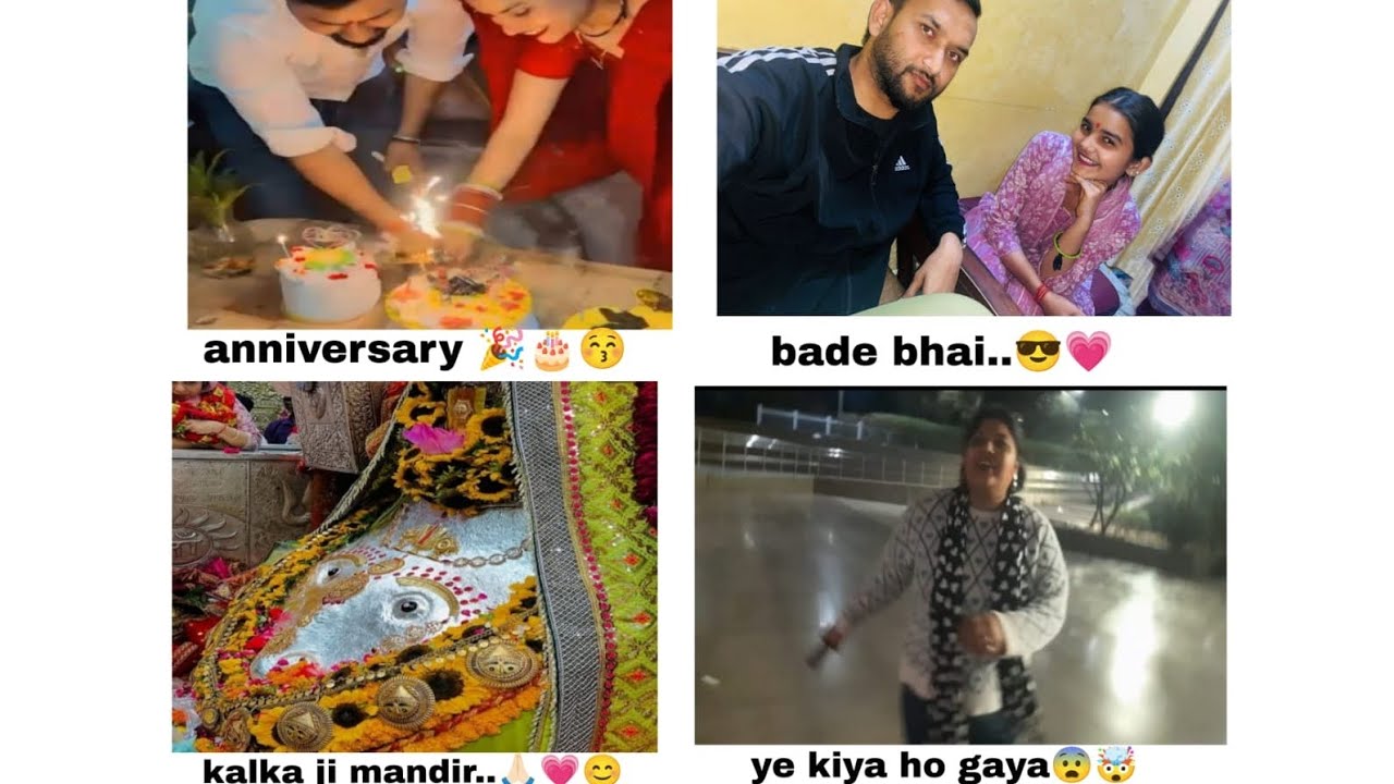 1st anniversary..💗🎉🎂 || bhot maja aya😊 || kalka ji mandir Gaye 👍🏻|| chachi ki story 🥲