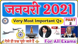 JANUARY 2021 | PART 2 | Monthly Current Affairs | January 2021 current affairs| Current affairs 2021