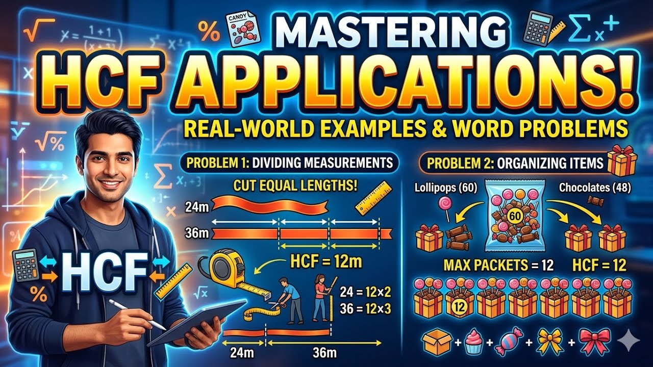 Real life Applications of HCF #mathstricks #mathematics #maths #school ...