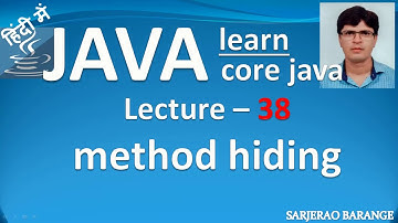 Method hiding in java. super class static methods can be hidden in sub class  not overridden.