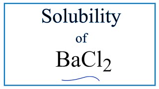 Is Bacl2 Soluble Or Insoluble In Water Youtube