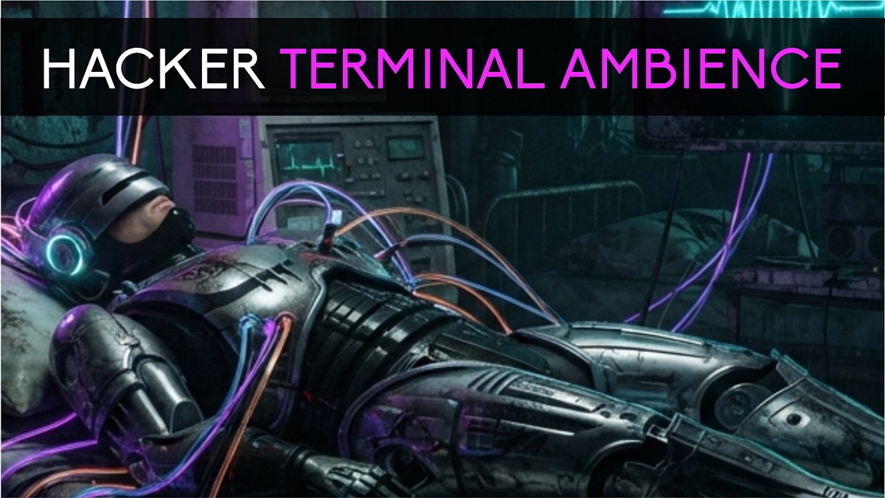 Regardez Hacker Terminal Ambience 🌌 Dark Synthwave Coding Session for Cybernetic Focus (1 Hour Loop) sur YouTube Regardez Hacker Terminal Ambience 🌌 Dark Synthwave Coding Session for Cybernetic Focus (1 Hour Loop) sur YouTube