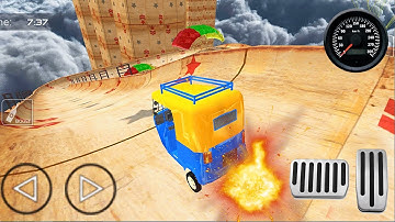 Tuk Tuk Rickshaw Driving - Impossible Track Stunts - Android Gameplay #1