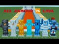 Which of All Minecraft Armour is Strong vs Lava ?🥵