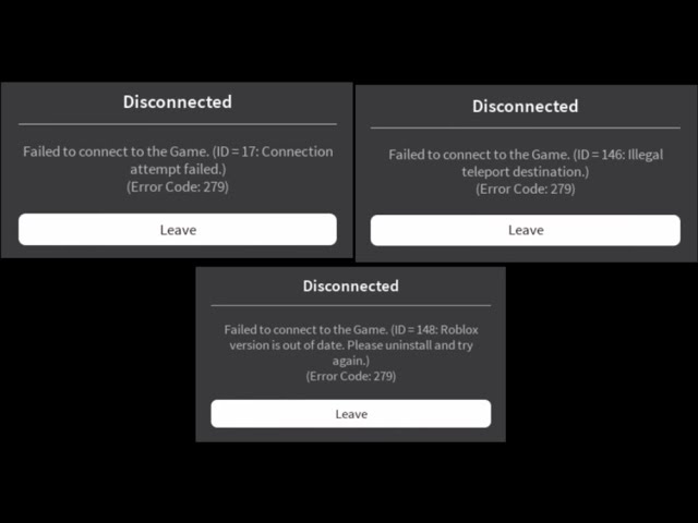 SOLVED] Roblox Error Code 279 - YouTube