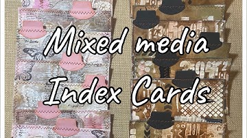 Mixed media altered index cards for junk journals-For Sale in my Etsy shop