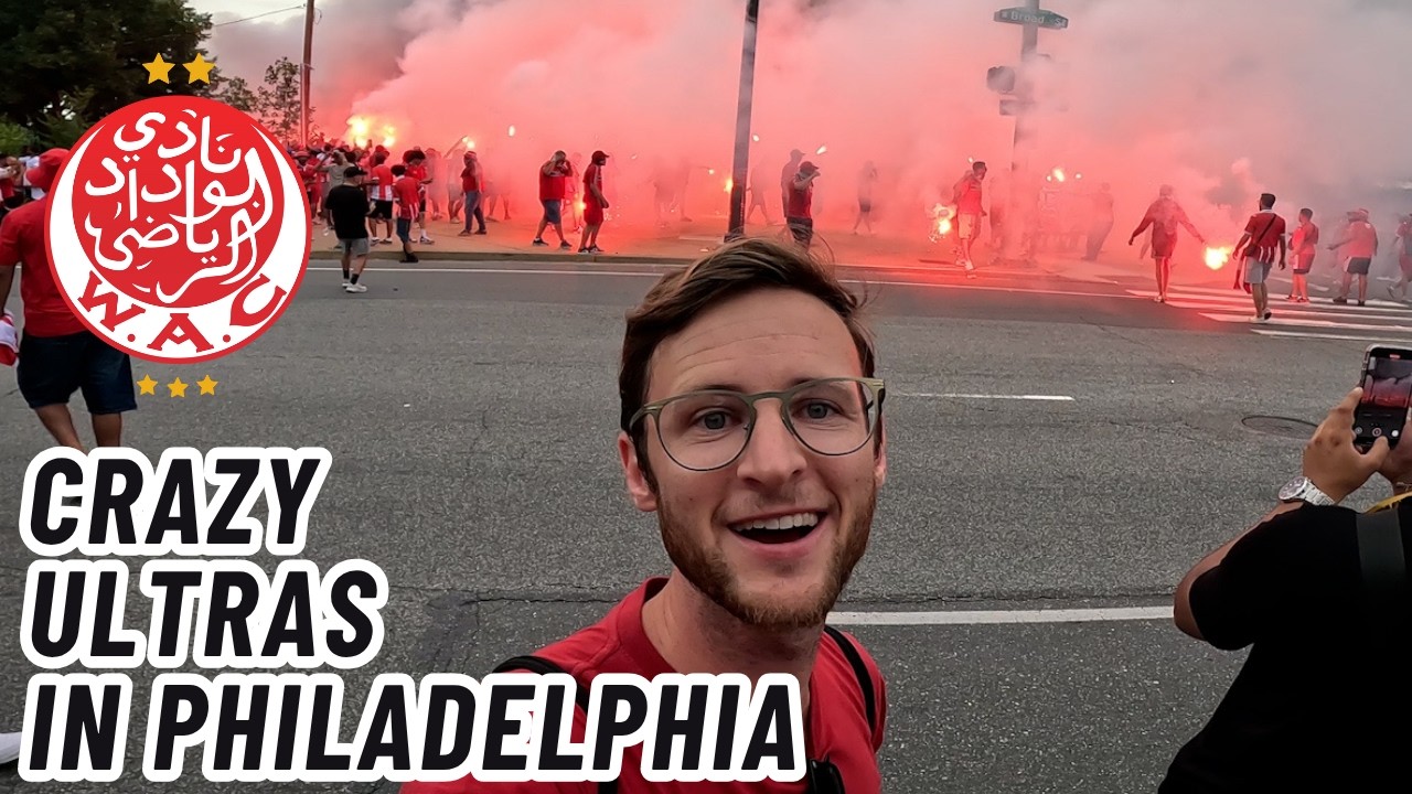 CRAZIEST Fans at CLUB WORLD CUP - American Soccer Fan in Philadelphia - نادي الوداد الرياضي