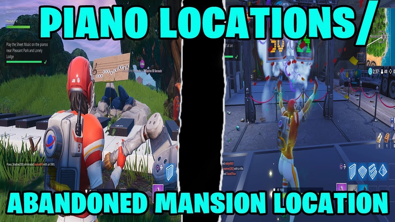 Piano Abandoned Mansion Location Fortnite Season 7 Week 2 - piano abandoned mansion location fortnite season 7 week 2 challenges