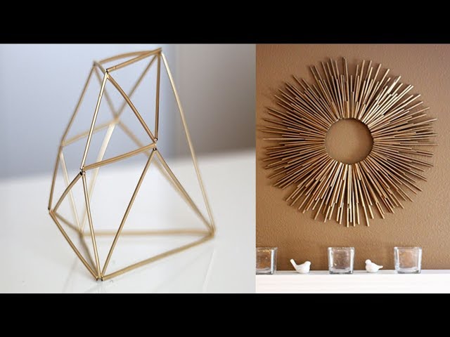 3 Super Easy DIY Straw Home Decor  Projects With Drinking Straws