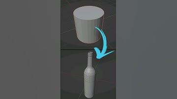 How to make Wine Bottle 3D model, Blender timelapse 3D modeling #cgian #blender #timelapse #3d
