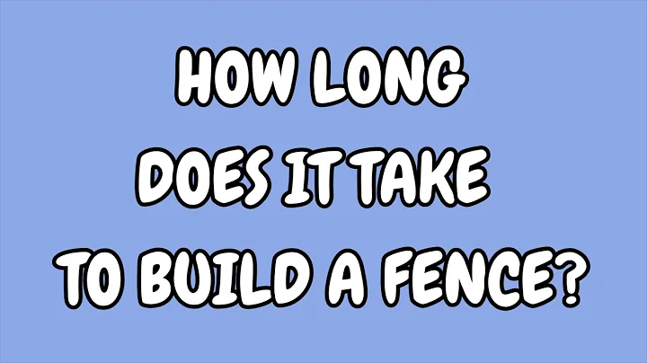 How long does it take to build a fence - Midwest Fence & Mfg. Co