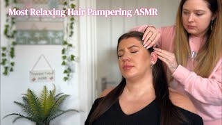 ASMR Relaxing Real Person Hair Brushing, Hair Play, Scalp & Tucking Hair Behind the Ear on Beth