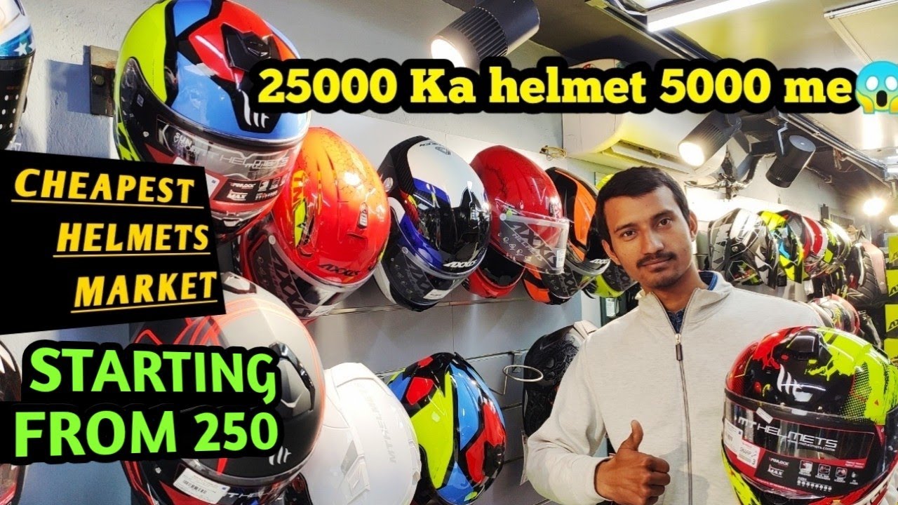 CHEAPEST HELMET RIDING GEARS MARKET KAROL BAGH DELHI YouTube