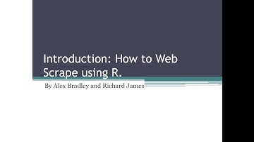 Introduction to webscraping video