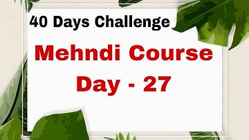 Mehndi Class-27 मेंहदी में दूल्हा बनना सीखिए || How to make groom using henna for beginners