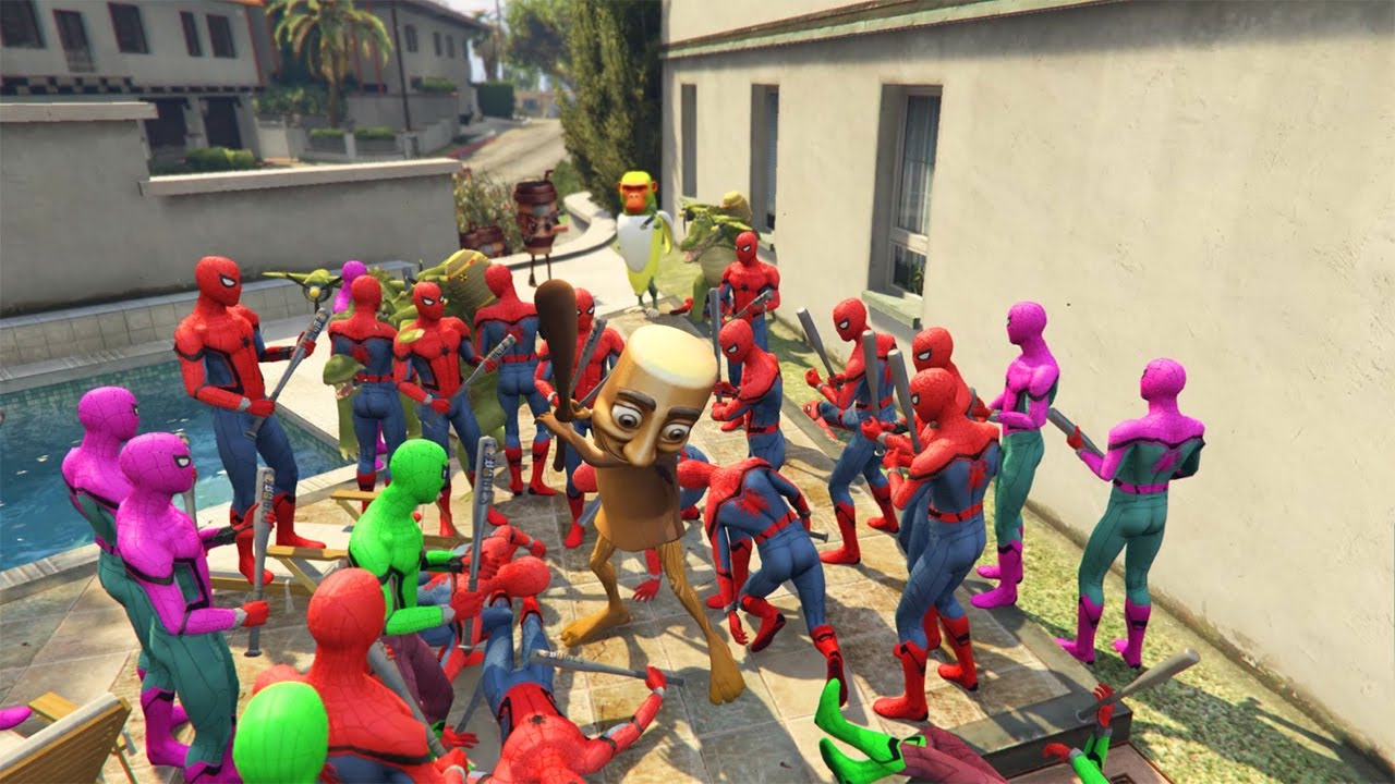 Brainrot: Tralalero Tralala, Tung Tung Tung Sahur, Bombombini Gusini Vs Team Spider Man