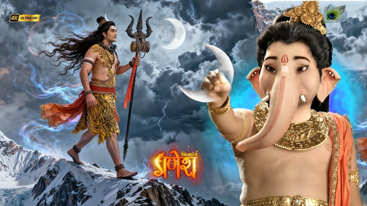 जब महादेव के शीश चन्द्रमा को निकलकर खेलने लगे गजानन | Vighnaharta Ganesh | Devotional Series