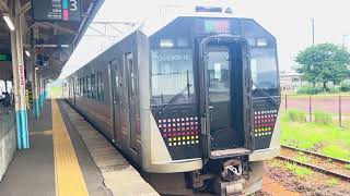 GV-E400系(GV-E402-16+GV-E401-16)普通新津行きJR羽越本線新発田駅発車シーン