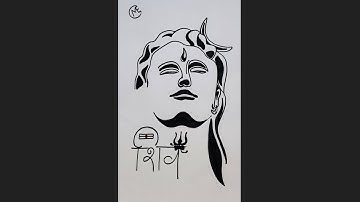 How to Draw Adiyogi Mahadev drawing | Mahakal | Lord Shiva | Har Har Mahadev | Easy Drawing 🙏🏻👏🏻🖤
