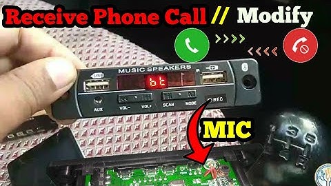 Install MIC & Receive Phone Call to USB MP3 Bluetooth Panel @Mildelectronics