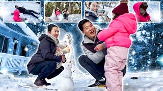 First Time Seeing Snow!! (Hungry FAM Vlog)
