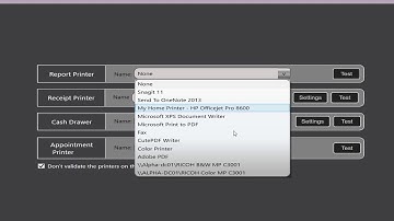 SalonTouch 10 Setting up the Cash Drawer and Printers