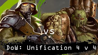 Dawn of War Unification 4 v 4  Death Korps of Krieg vs The Death Guard