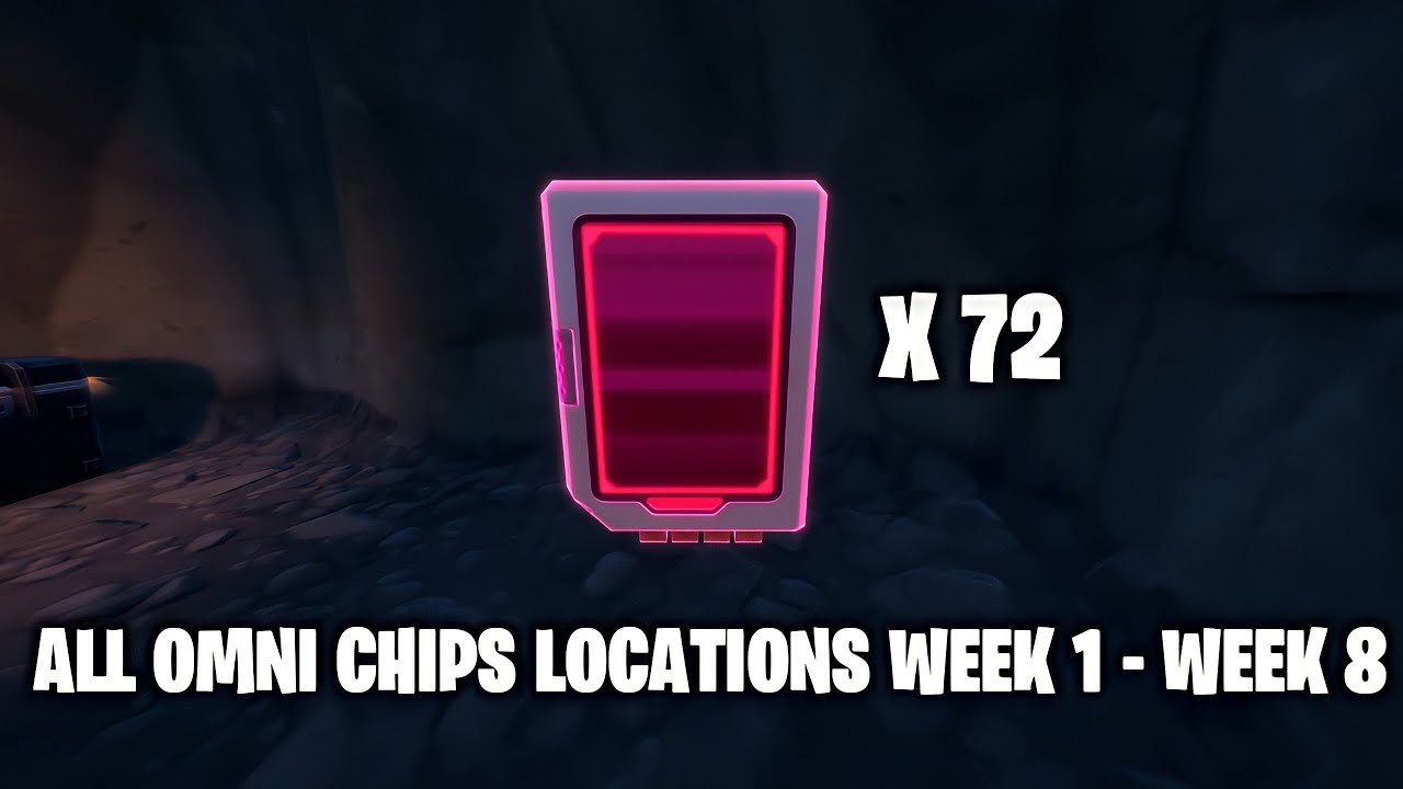 Fortnite - ALL 72 Omni Chip Locations Week 1 - Week 8