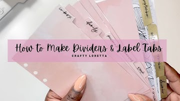 How to Make Dividers & Label Tabs