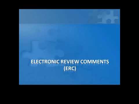Plans Processing and Electronic Review Comments ERC and Plan Notes