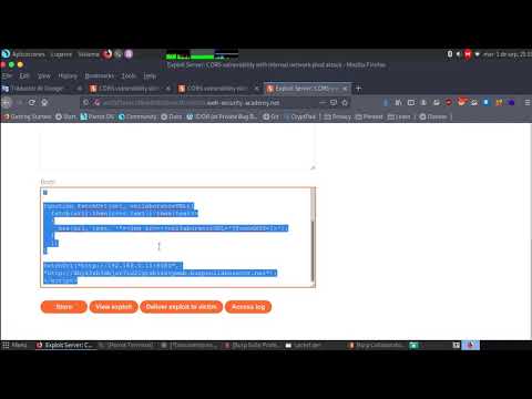 CORS vulnerability with internal network pivot attack