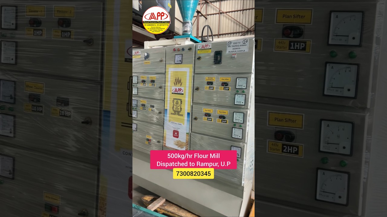 500kg/hr Automatic flour mill plant Dispatched to Rampur #attachakki