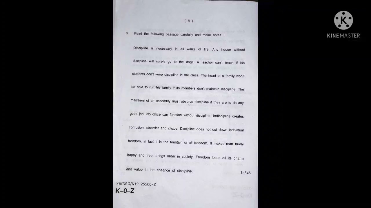 Jkbose Class 11 English Paper 2019